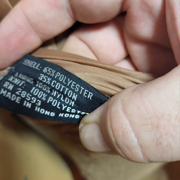 Men's Vintage Members Only Jacket Medium Brown Size 40 Made in Hong Kong - Picture 11 of 12